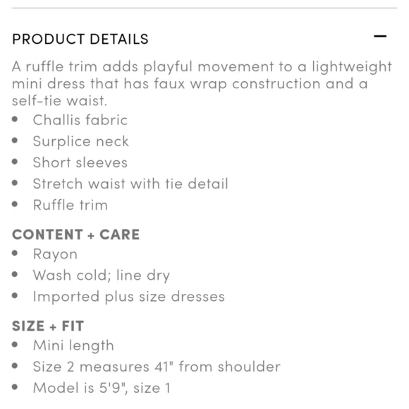 NWT TORRID MINI CHALLIS  Wrap Dress 2X - Picture 5 of 7